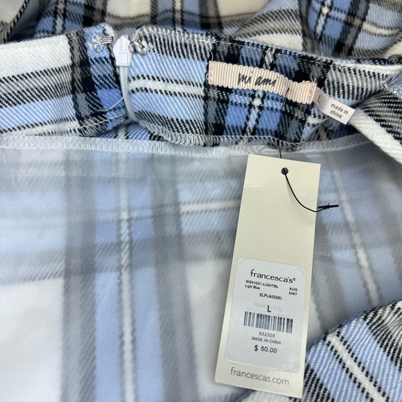 Francesca’s Plaid Pinafore Jumper Dress NWT (Manufacturing Flaw) – Large - Picture 4 of 7
